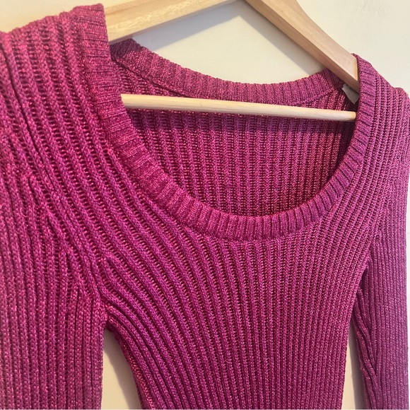 Moschino Pink Metallic Knit Sweater - Picture 3 of 5